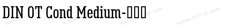 DIN OT Cond Medium字体转换